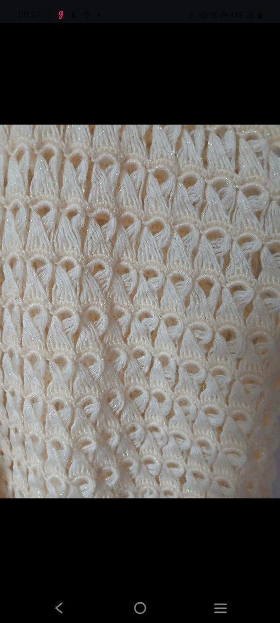 Bohem V Yaka Örgü Beyaz Kadın Yelek - Görsel 5