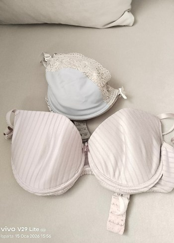Bohem Beyaz Pastel Sütyen Seti - Görsel 3