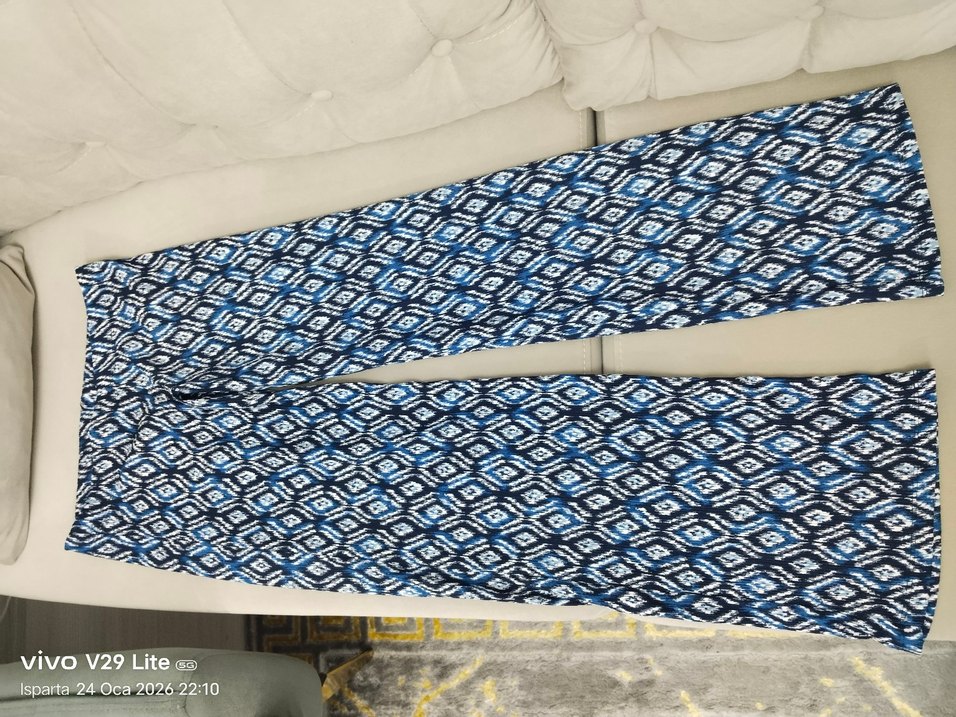 Mavi Bağlama Desenli pantalon - Görsel 3