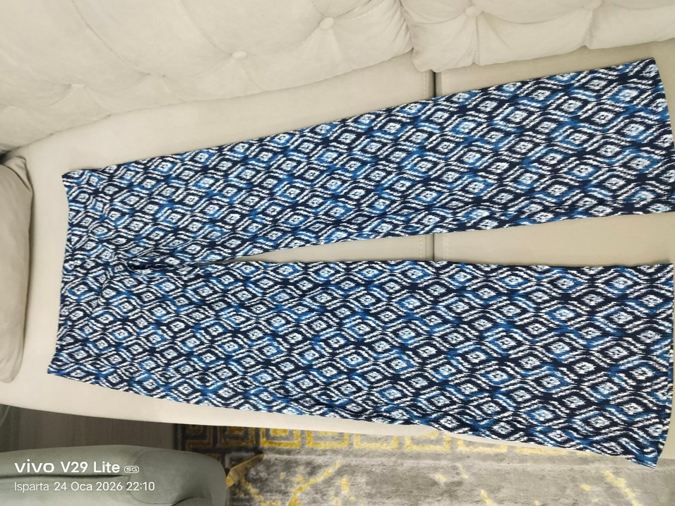 Mavi Bağlama Desenli pantalon - Görsel 5