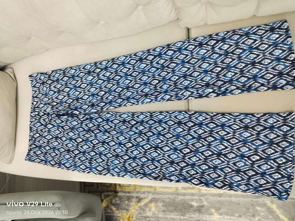 Mavi Bağlama Desenli pantalon - Görsel 2