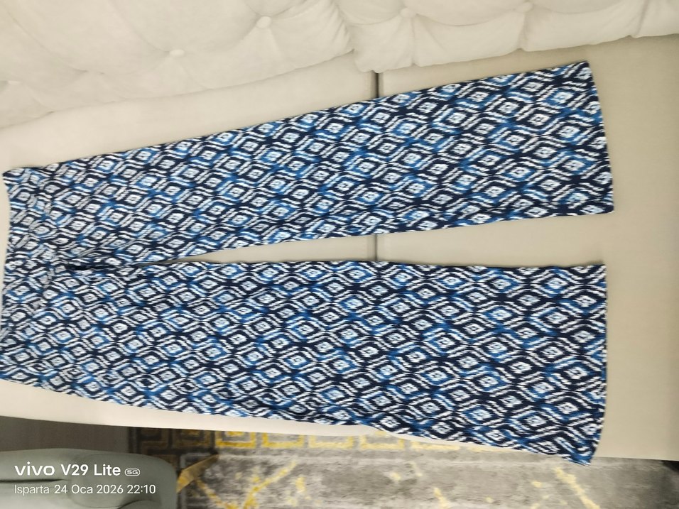 Mavi Bağlama Desenli pantalon - Görsel 4