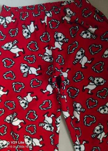 Kırmızı Baskılı polar  tayt - Görsel 2