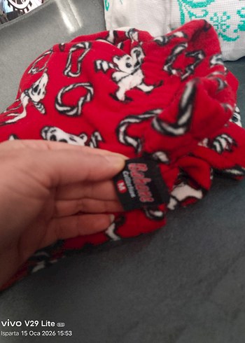 Kırmızı Baskılı polar  tayt - Görsel 6