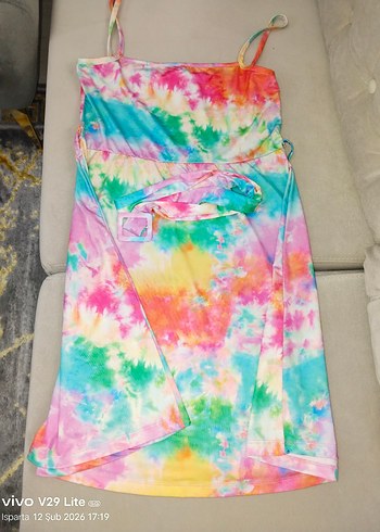 Çok Renkli Batik elbise - Görsel 2