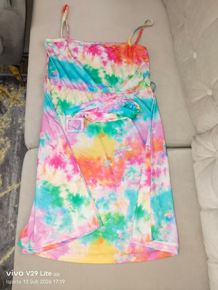 Çok Renkli Batik elbise - Görsel 3