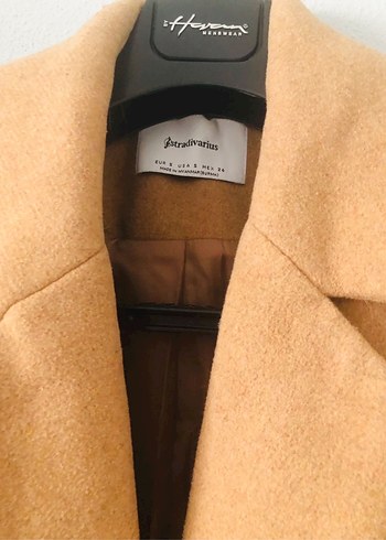 Stradivarius Düğmeli Camel Rengi Kaban