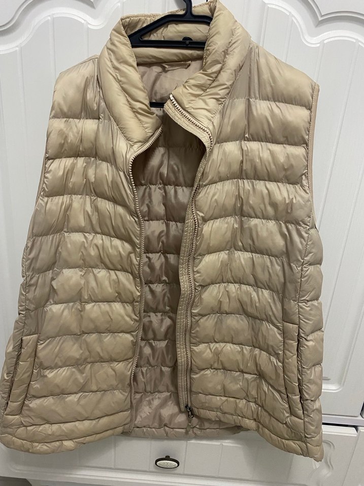 Bej Kadın Fermuarlı Yelek - Görsel 2