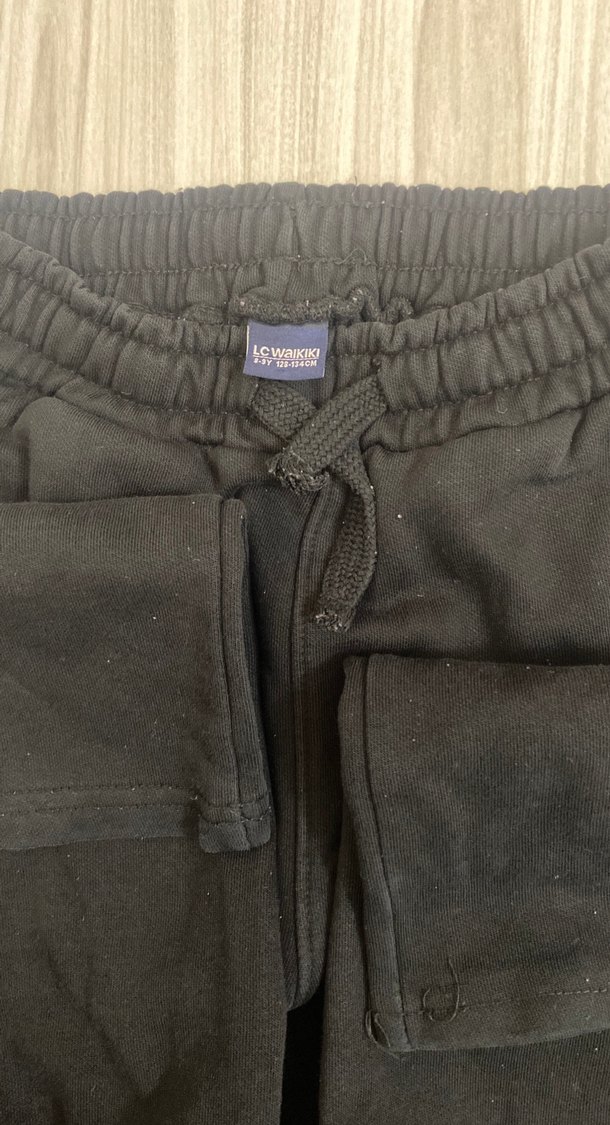 Kadın Siyah Rahat Kesim Midi Eşofman Altı - Görsel 2