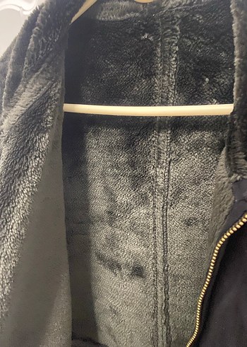 Kadın Gri Midi Boy Suni Kürk Detaylı Kaban - Görsel 2