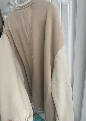 Düğmeli Bej Kadın Bomber Ceket - Görsel 3