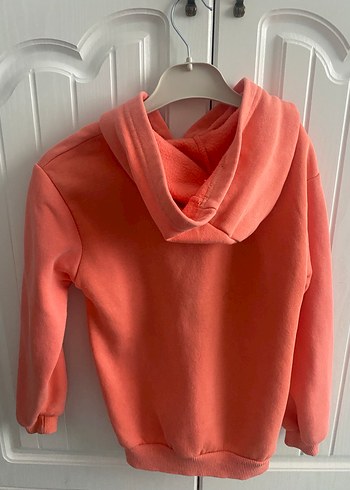 Kız Çocuk Kapüşonlu Fermuarlı Sweatshirt - Görsel 3