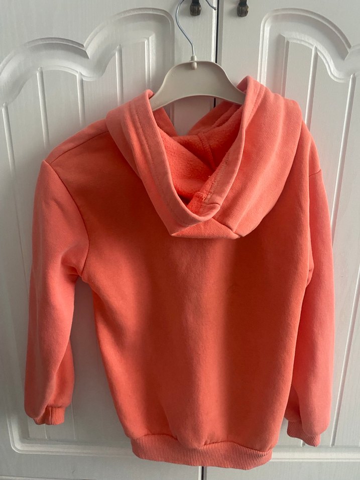 Kız Çocuk Kapüşonlu Fermuarlı Sweatshirt - Görsel 3