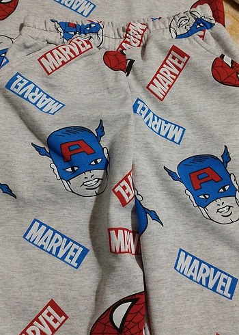 Marvel desenli gri çocuk pijama takımı - Görsel 4