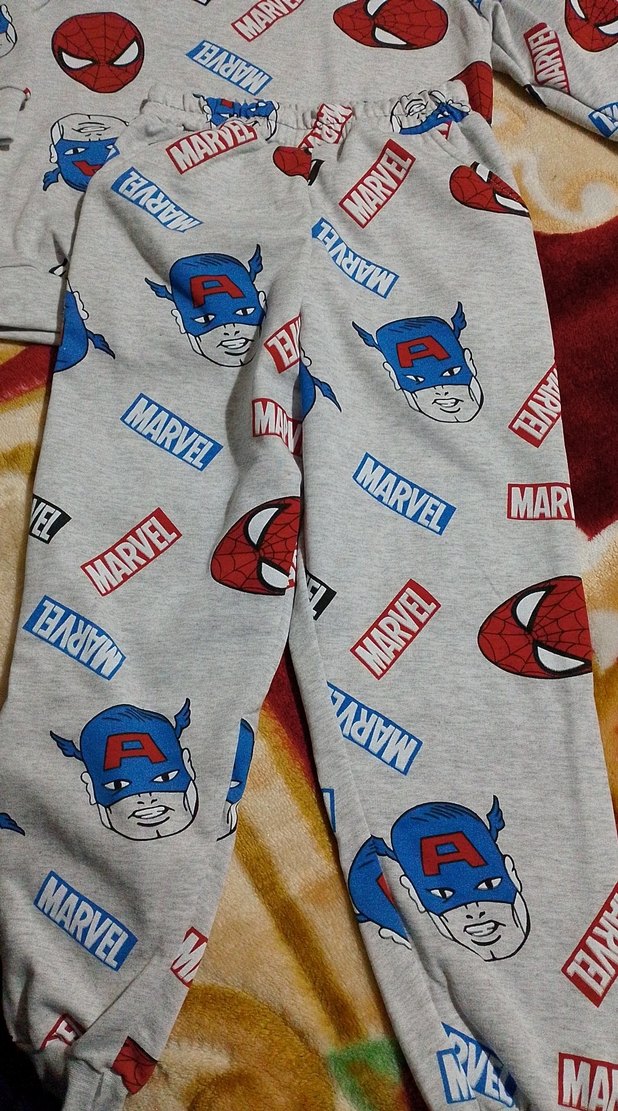 Marvel desenli gri çocuk pijama takımı - Görsel 2