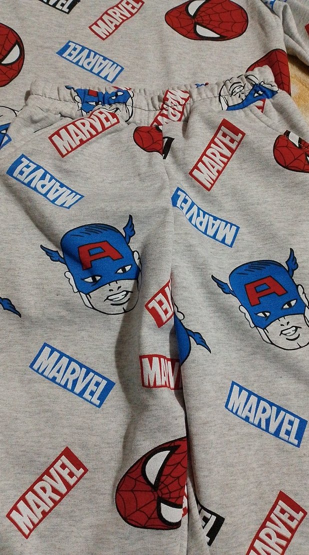 Marvel desenli gri çocuk pijama takımı - Görsel 4
