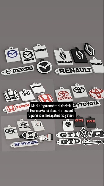 Araba markası logo anahtarlık