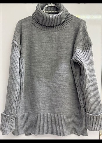 Gri Kadın Rahat Kesim triko Eşofman - Görsel 3