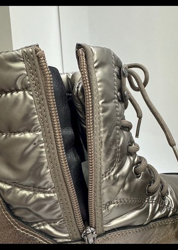 Kar botu Metalik kahve  Kadın Bot - Görsel 4