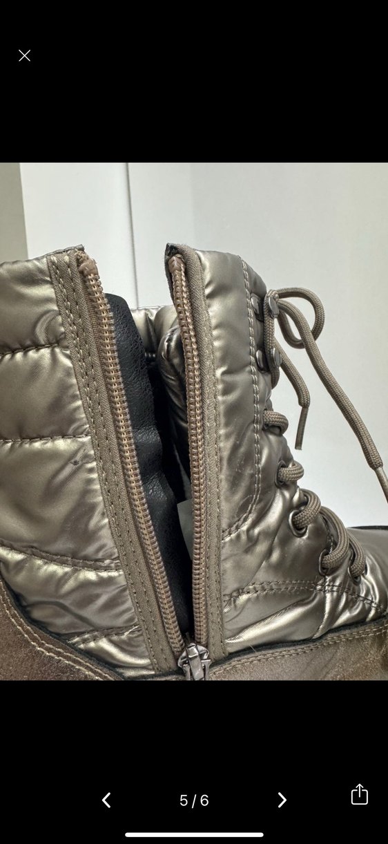 Kar botu Metalik kahve  Kadın Bot - Görsel 4