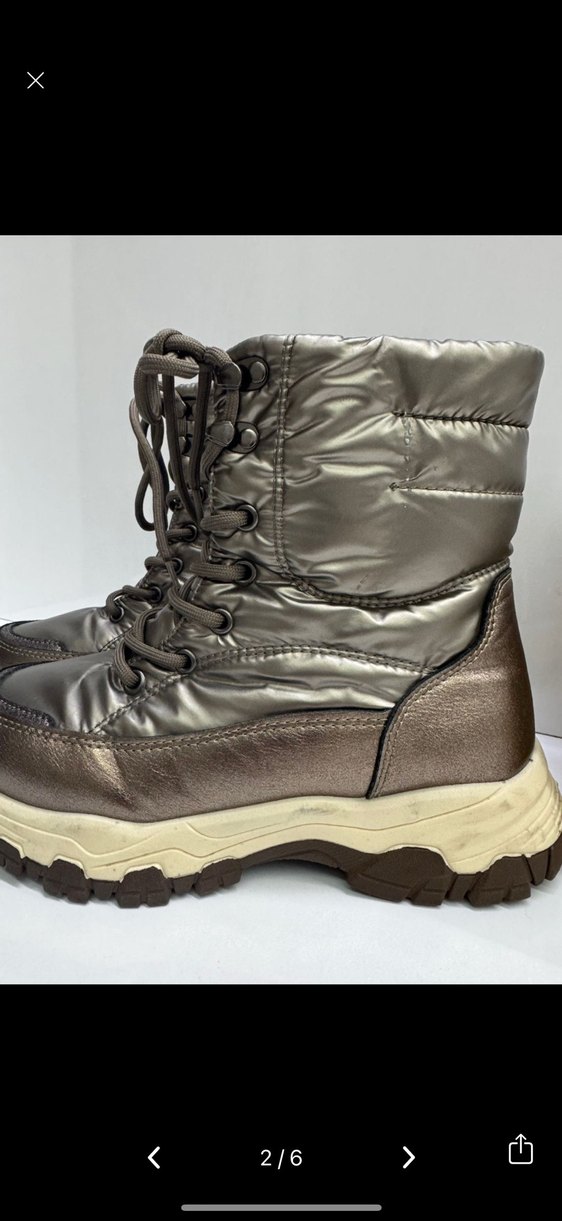 Kar botu Metalik kahve  Kadın Bot - Görsel 2