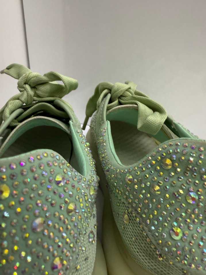 Guja Yeşil Payetli Topuklu Kadın Spor Ayakkabı - Görsel 3
