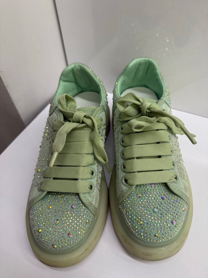 Guja Yeşil Payetli Topuklu Kadın Spor Ayakkabı - Görsel 5