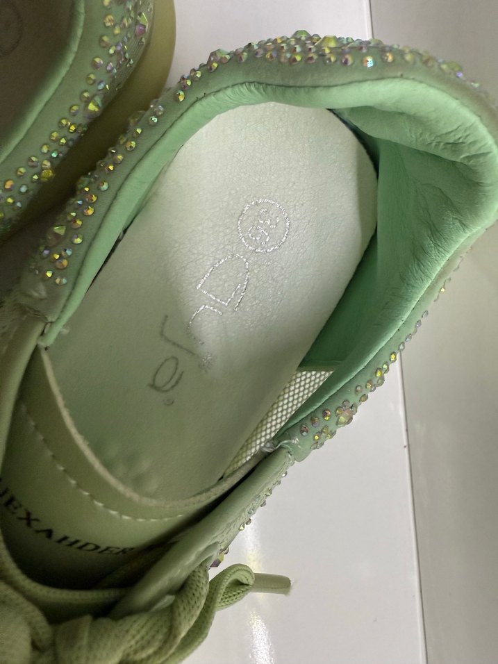 Guja Yeşil Payetli Topuklu Kadın Spor Ayakkabı - Görsel 4