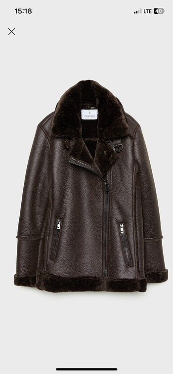 s Beden kahverengi Renk Stradivarius biker mont