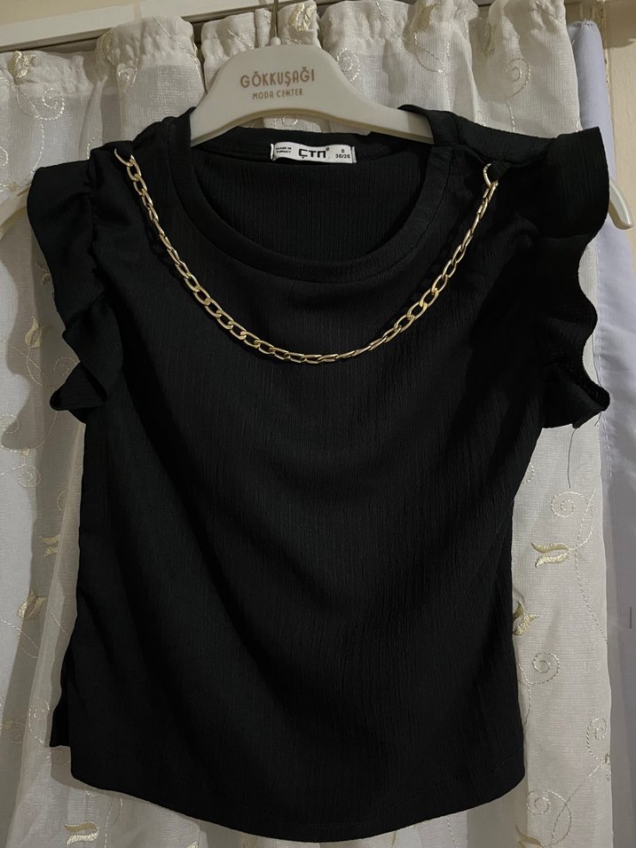 Zincir Detaylı Siyah Kadın Body - Görsel 2