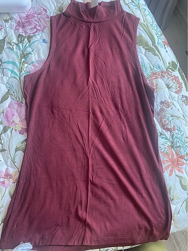 H&M bordo kolsuz bluz