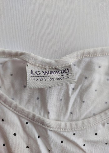 Kız Çocuk Beyaz Kısa Kollu Basic Tişört - Görsel 2