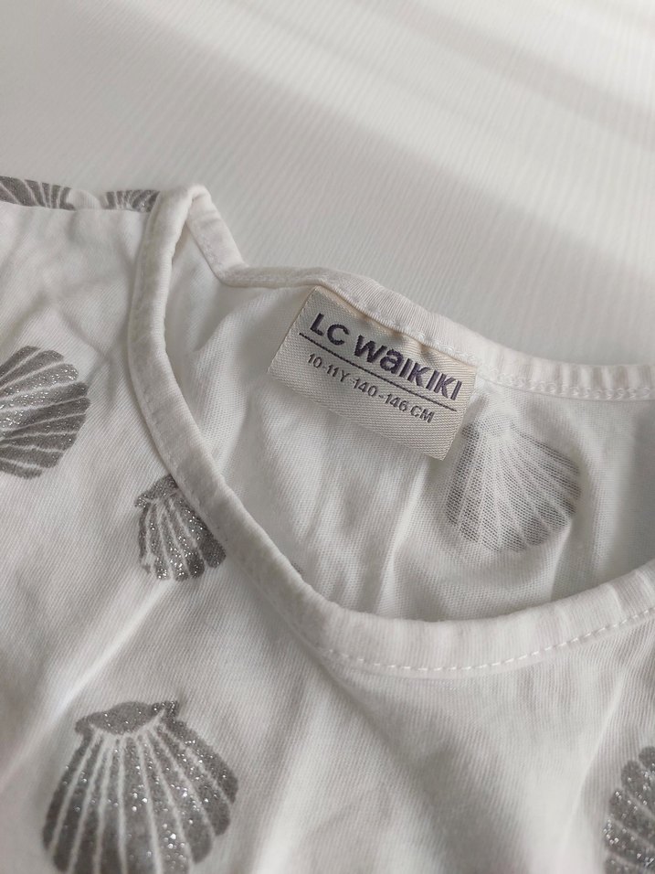 Kız Çocuk Kısa Kollu Baskılı Tişört - Görsel 3