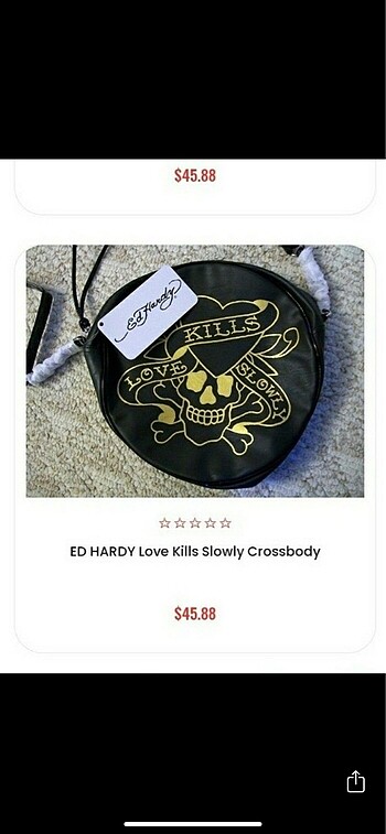 love kills slowly ED HARDY çanta