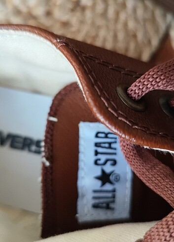 38 Beden Unisex Kahverengi Deri converse
