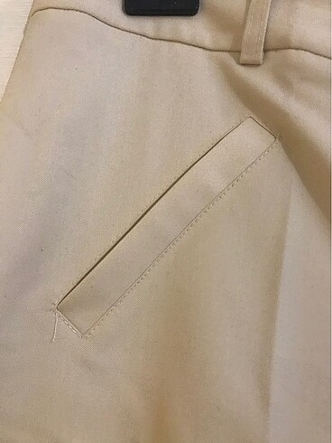 48 Beden beyaz Renk Gusto kumaş pantolon krem rengi