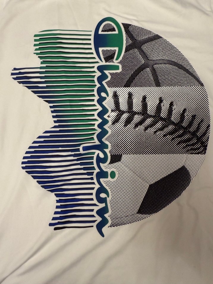 Champion Baskılı Erkek Tişört Beyaz - Görsel 3