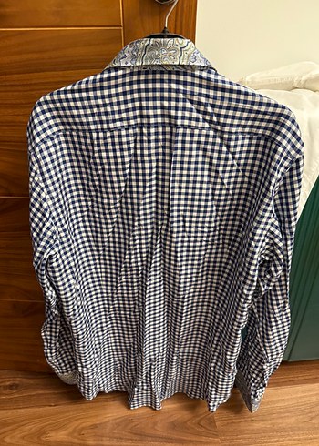 Etro Lacivert Kareli Uzun Kollu Erkek Gömlek - Görsel 7