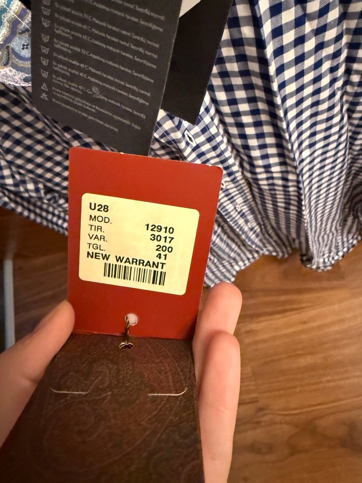 Etro Lacivert Kareli Uzun Kollu Erkek Gömlek - Görsel 4