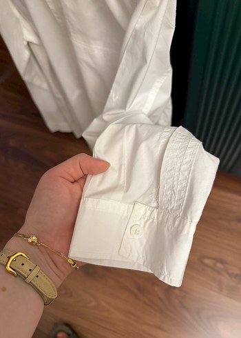 Erkek Beyaz Keten Gömlek Uzun Kollu - Görsel 7