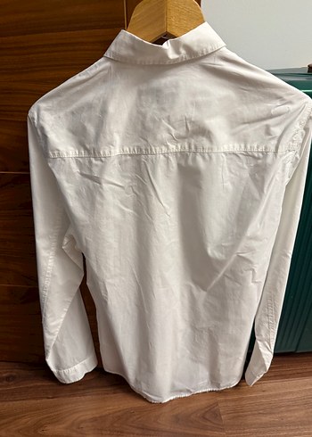 Erkek Beyaz Keten Gömlek Uzun Kollu - Görsel 5