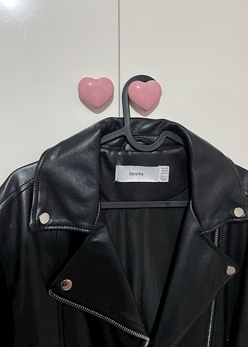 xs Beden Kadın Siyah Deri Biker Ceket