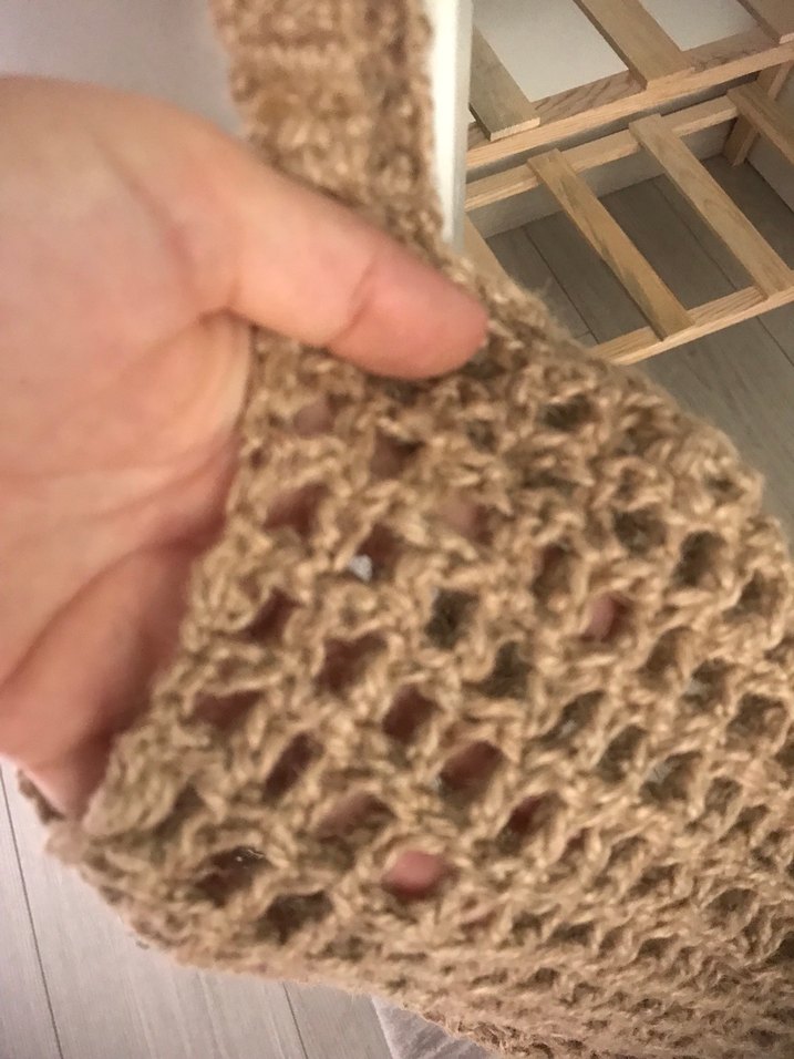 Bej Örgü Bohem Kadın Çanta - Görsel 4