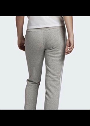 Gri Adidas Mini Çizgili Pamuklu Sweatpant - Görsel 4