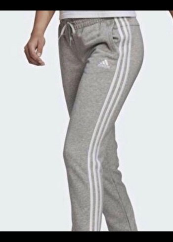 Gri Adidas Mini Çizgili Pamuklu Sweatpant - Görsel 3