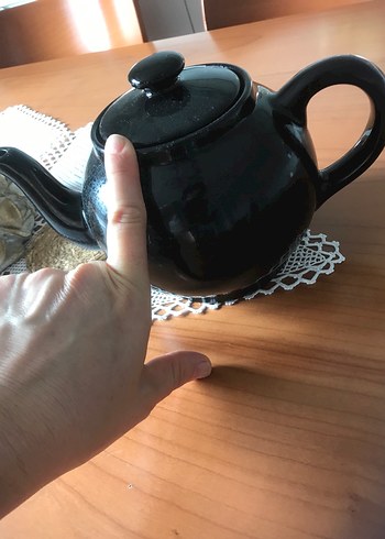  Beden siyah Renk Siyah Seramik Çaydanlık
