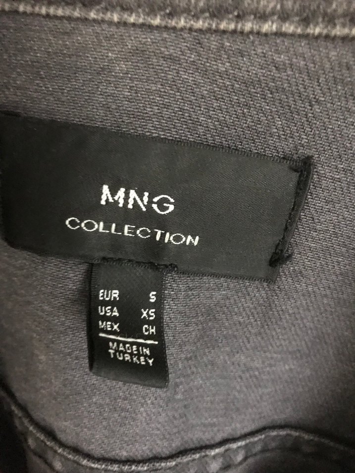 Gri Düğmeli Kadın Kot Ceket - Görsel 4