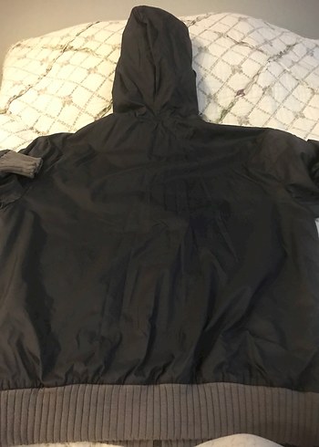 Converse Erkek  Fermuarlı Gri Spor Ceket - Görsel 3