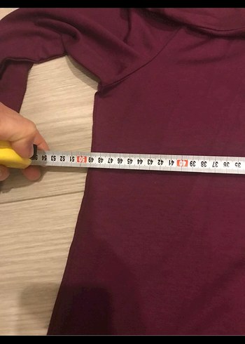 Bordo Uzun Kollu Salaş Tunik - Görsel 3