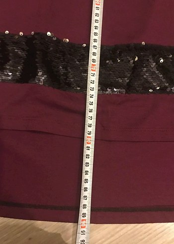 Bordo Uzun Kollu Salaş Tunik - Görsel 5